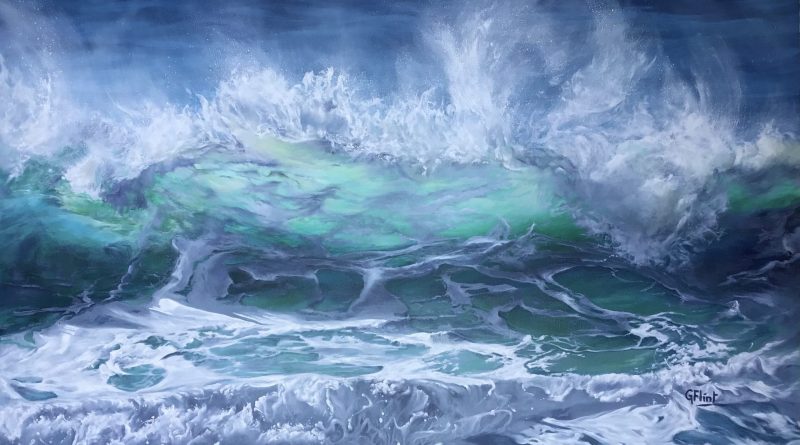 Glenys Flint and her seascapes “with the feeling of splashes and sea salt on the lips”…